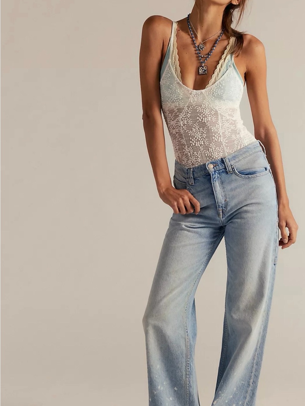 We The Free Tinsley Baggy High Rise Straight Leg Jeans